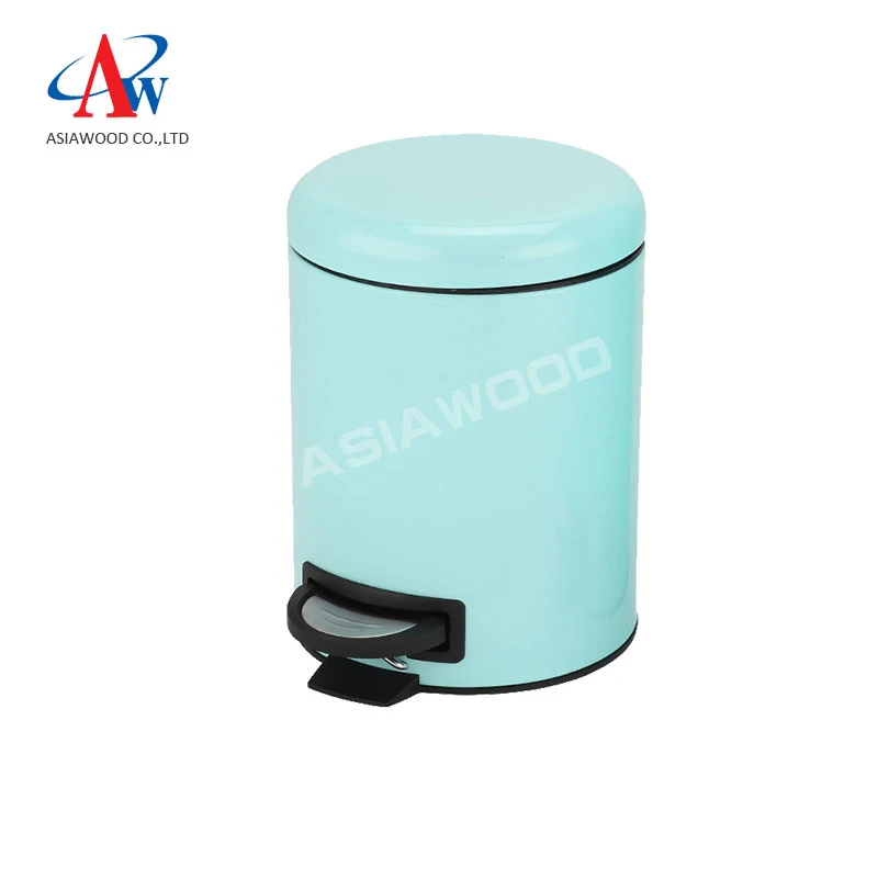 Best quality powder coating pink metal dust cleaner bin
