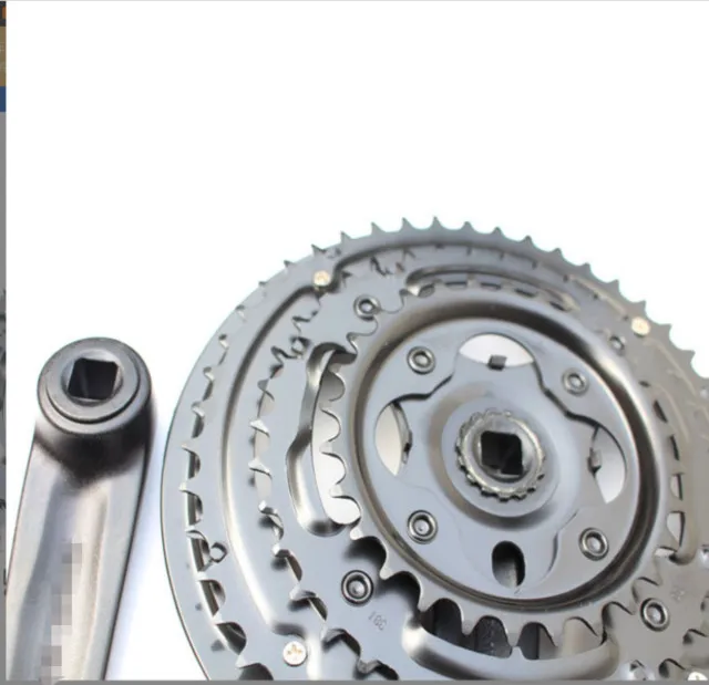 48T Mountain bike aluminum alloy three-piece wheel disc square hole crank sprocket bicycle 7-8 speed 42 /48 tooth