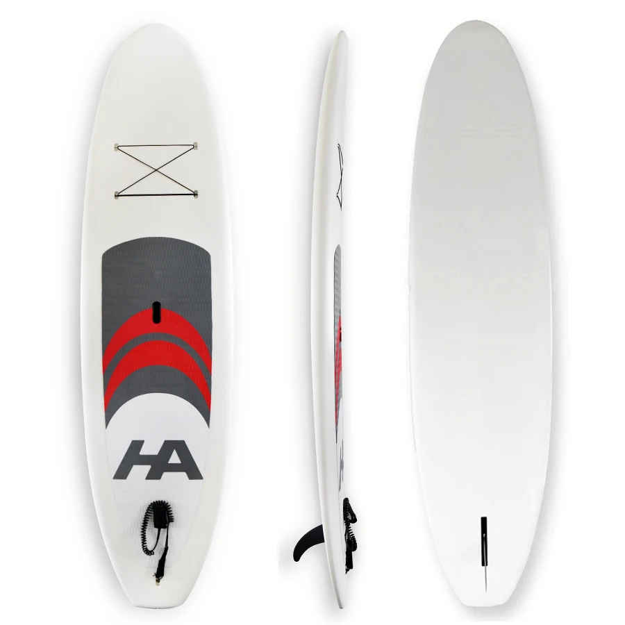 Customized logo wholesale solid molded durable plastic foam fishing hard surfboard paddle sup board paddleboard for yoga