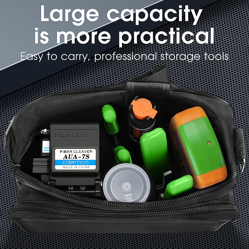 19pcs FTTH Fiber Optic Tool Kit -50~+26dBm Mini AUA-D5 Fiber Optica Power Meter and 10mW Visual Fault Locator AUA-7S FTTH Tool