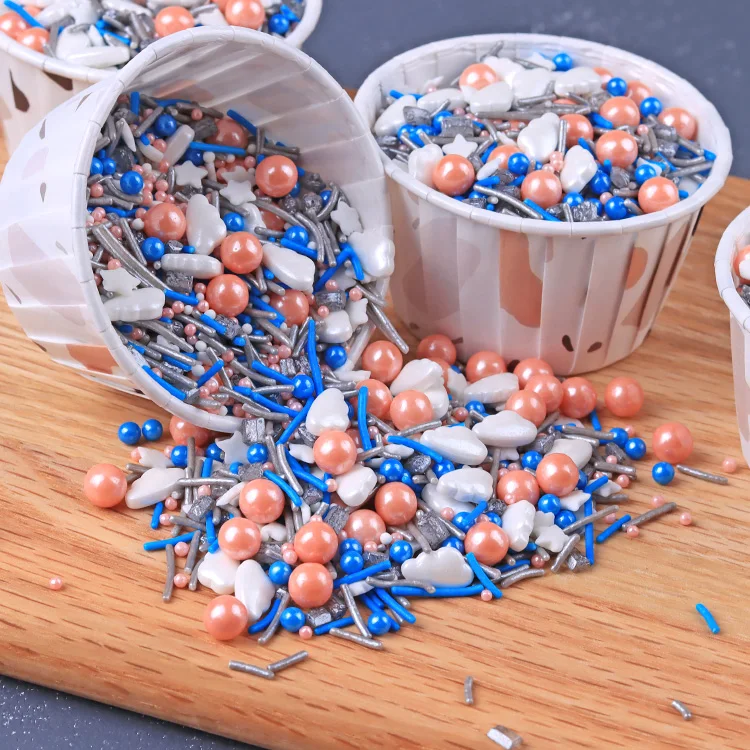 Sprinkles Candy Mix Sugar Beads Nonpareils Pressed Wholesale Price Edible Color Ball for Cake Decorations