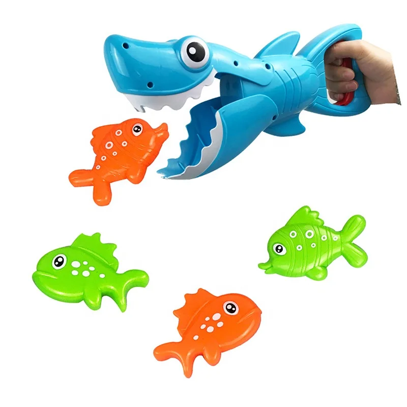 2024 new  Fun Baby Bathtub Toy Catching Fish Bath Puzzle Cute Shark Grabber Bath Toys for Baby