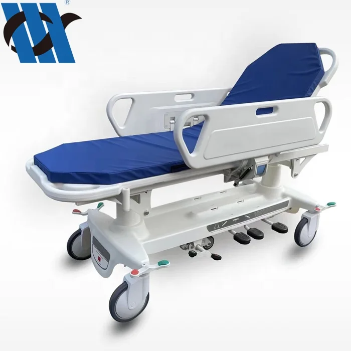 BDEC02(III) Hospital Medical Patient Transport Trolley Transfer Emergency Stretcher Trolley Emergency Rescue Bed