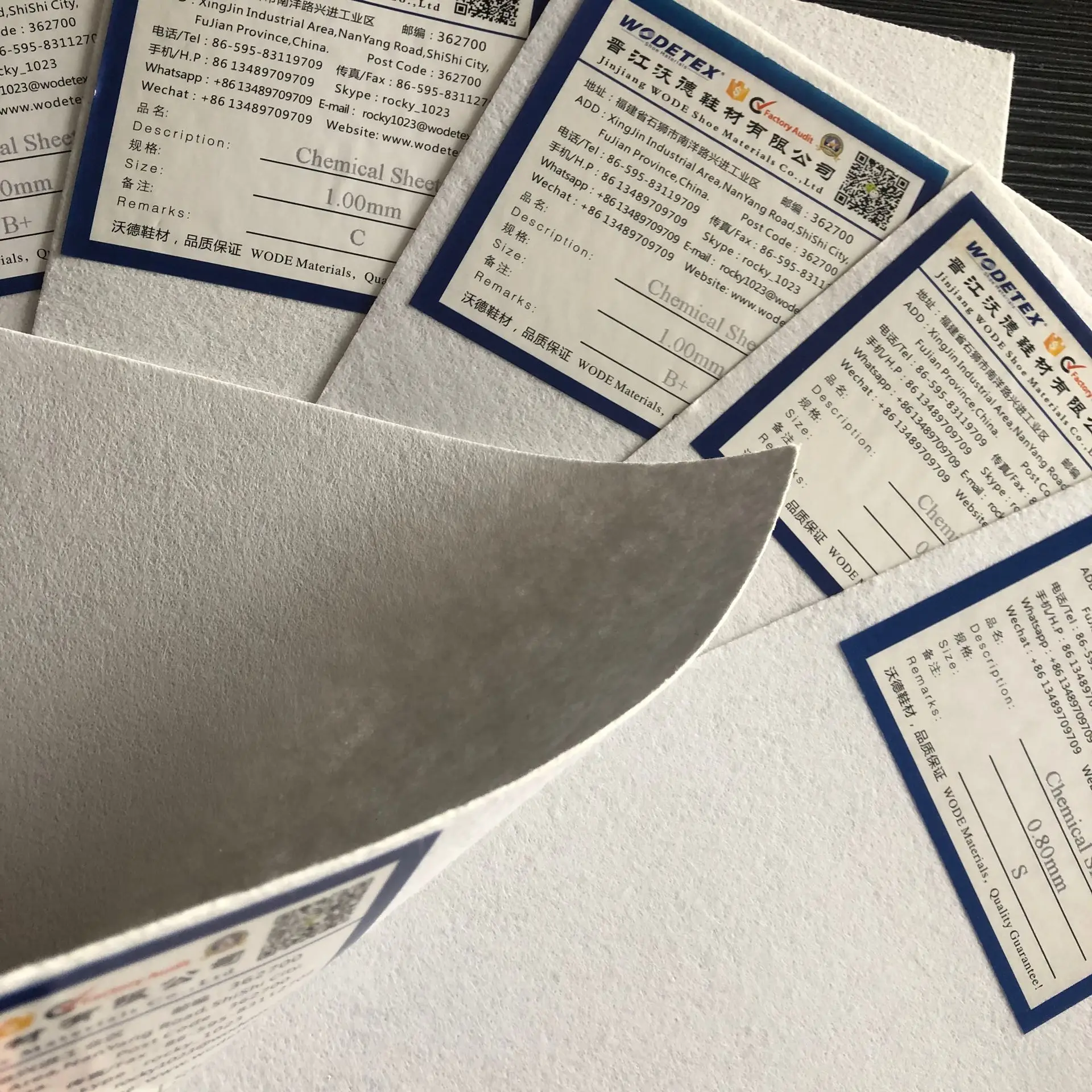 Strong Hardness Chemical Toe Puff Sheet Material Polyester for Sport Shoes