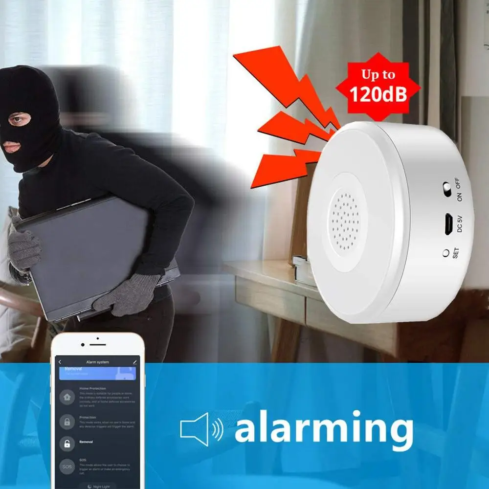 New design WiFi/RF433 Smart Home Security Alarm System Kit With Motion Detector Door Sensor Wifi Gateway