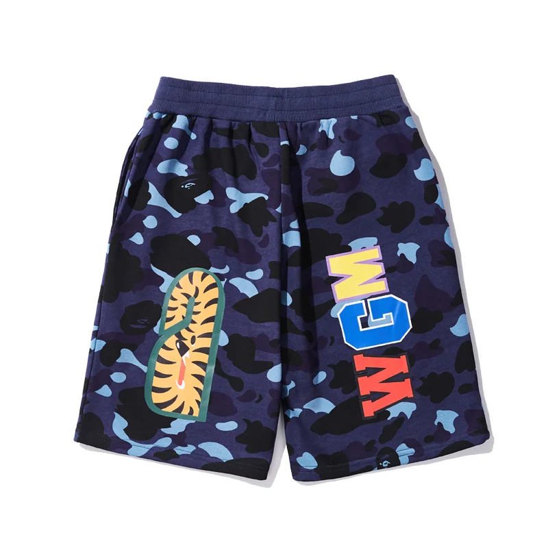 2023 Fashion High Quality Shark Printing Camouflage Mens Sports Shorts