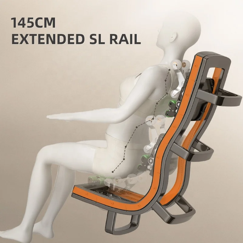 Роскошное высококачественное коммерческое массажное кресло Leercon с SL-треком и ИИ-голосом 4d со светодиодной подсветкой