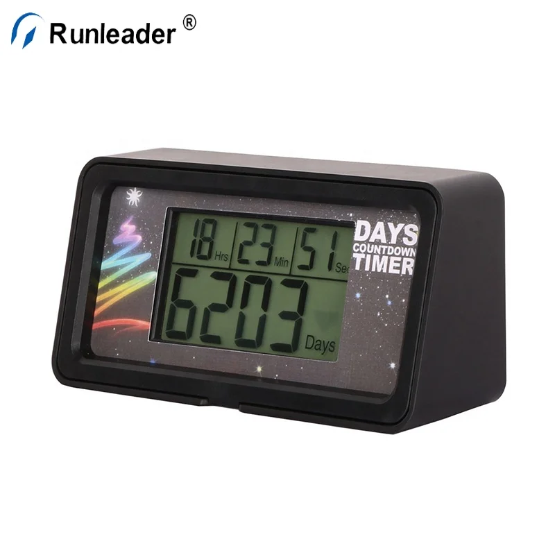 Runleader LCD Digital My Retirement Day Wedding Event Countdown Timer Clock Alarm 999 Days