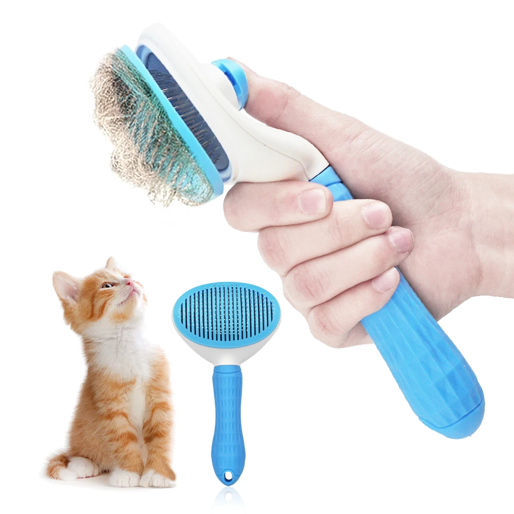 Pet Grooming Brush Cat Dog Comb Self Cleaning Brushes Hair Removes