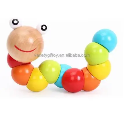 Деревянная крученая гусеница
