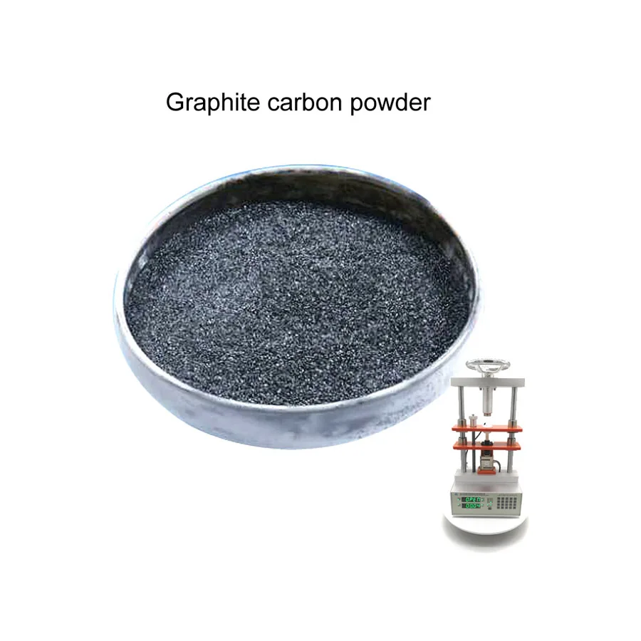 Graphite carbon conductor with data storage software powder resistivity tester