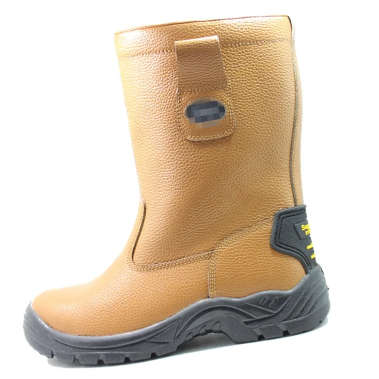 Custom men waterproof durable brown cow leather safety welding boots for welder boots wholesale