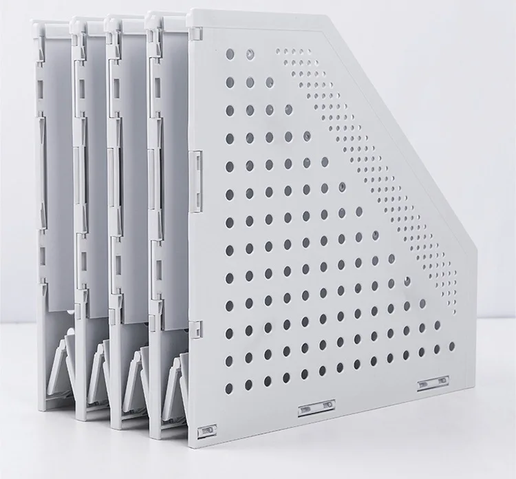 Customize Plastic Office Desktop Document Shelf  Dividers Desk File Organizer Rack Folder Storage Box