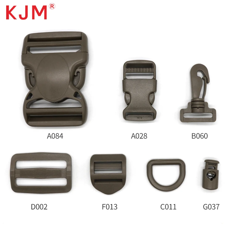 Bag Accessories Multiple Size Custom Logo Dual Curved Belt Lock Hanger Fixed Single Adjustable Quick Side Release Plastic Buckle