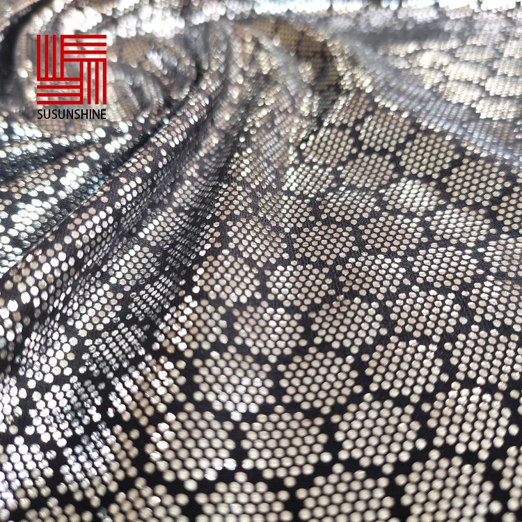 
polyester spandex 4way stretch light bronzing fabric 