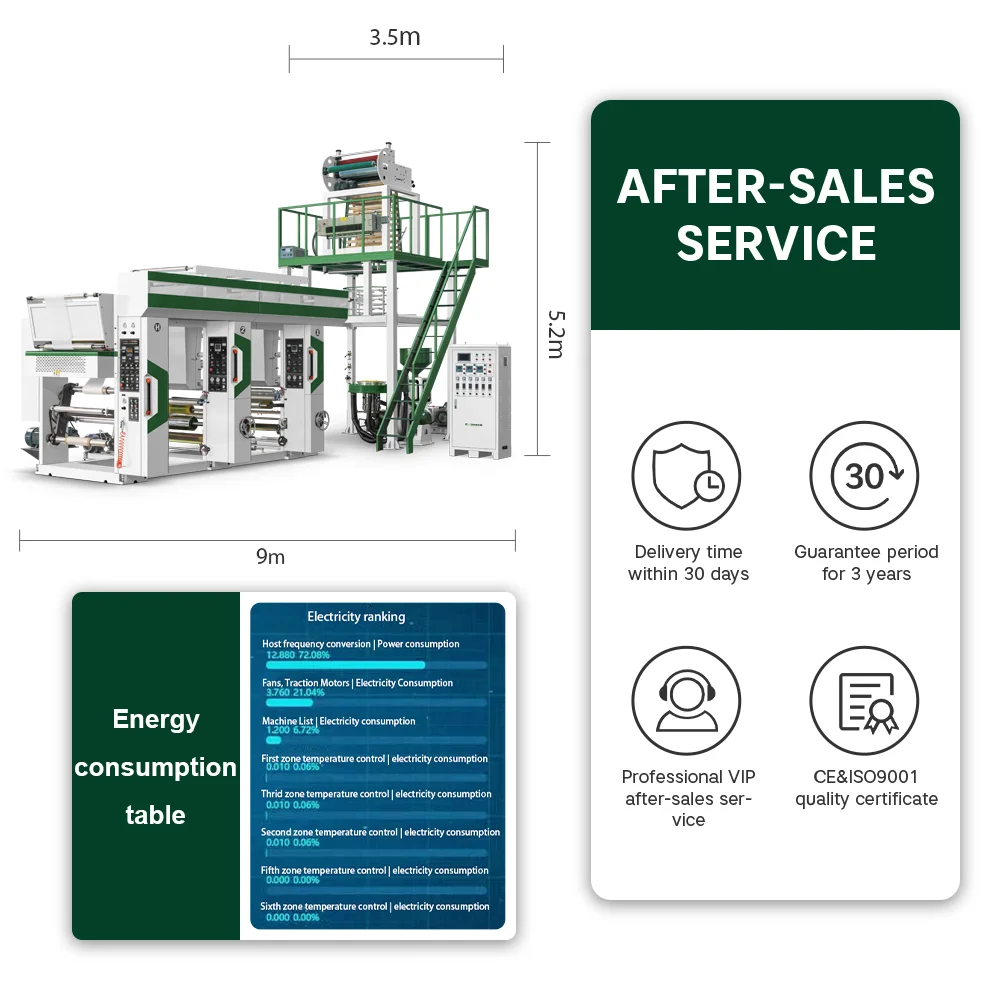 ABA film machine pe film production machine biodegradable plastic roll film making and printing machine