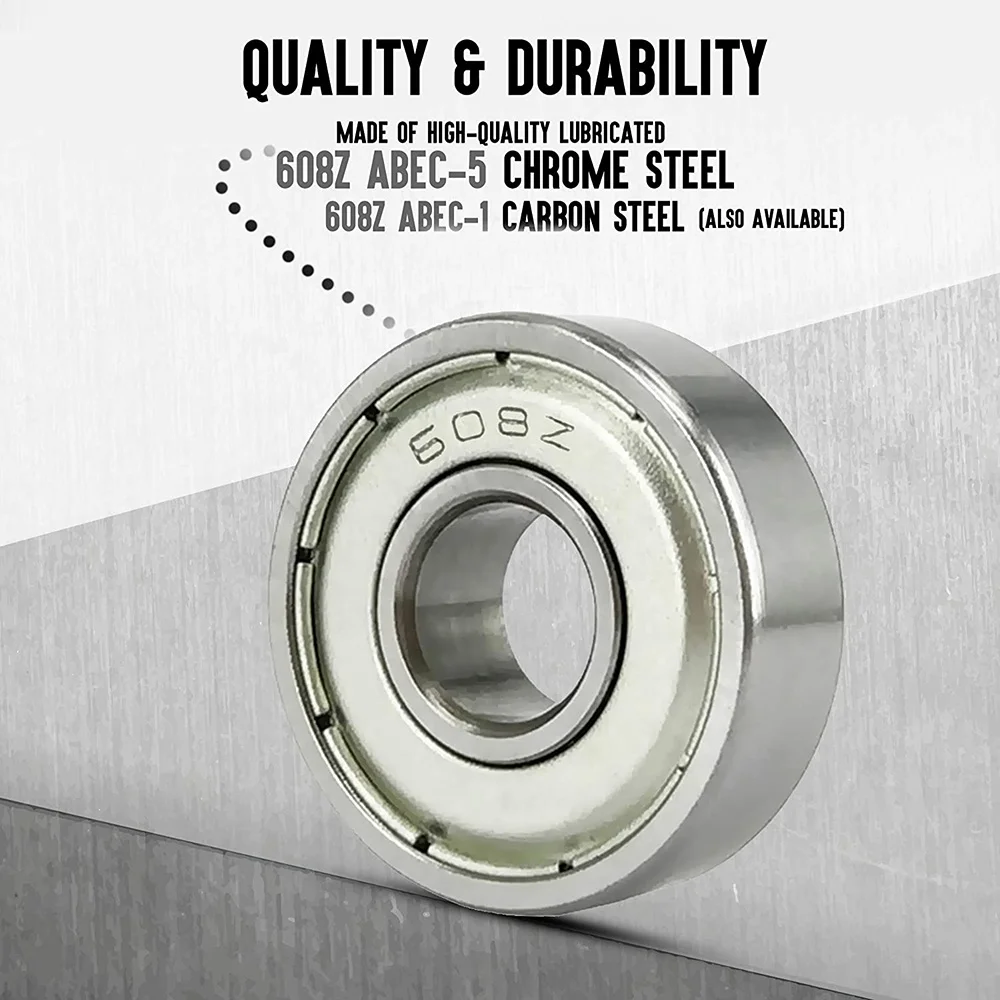 Deep ball Skate 608 zz ABEC 3 ABEC 5 ABEC 9 ILQ 9 Chrome steel ball skateboard inline skate speed shoe wheels bearing