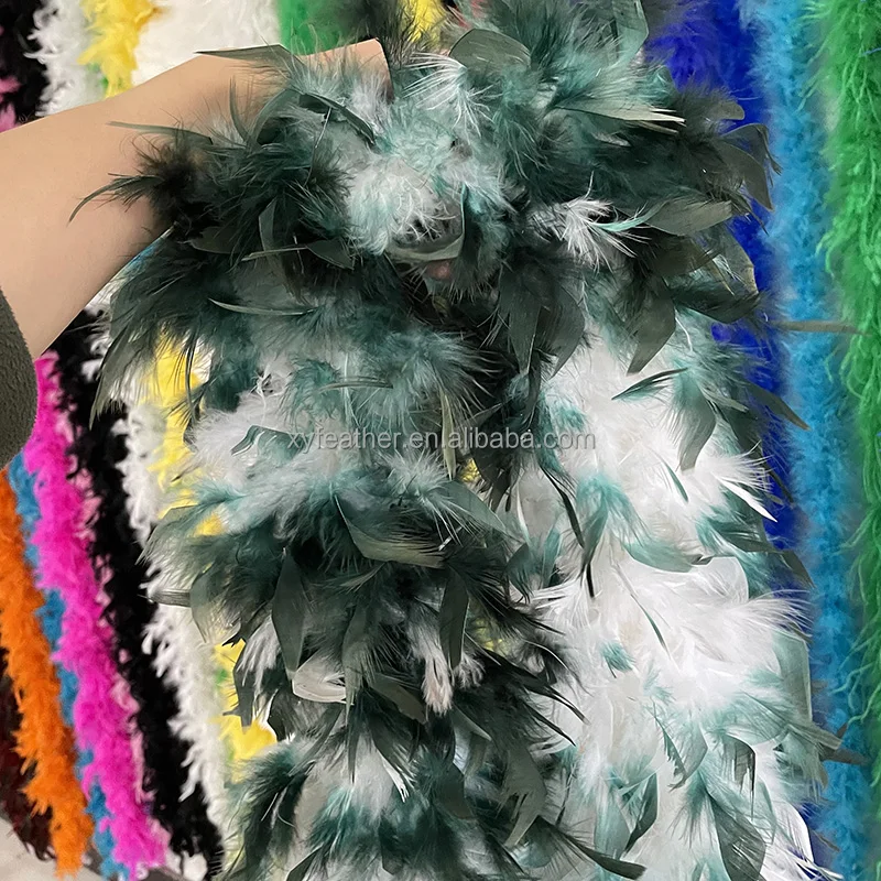 60g Chandelle Turkey Feathers Boa Trim Scarf/Party decoration Dress Marabou Feathers for Crafts Boas Plumas