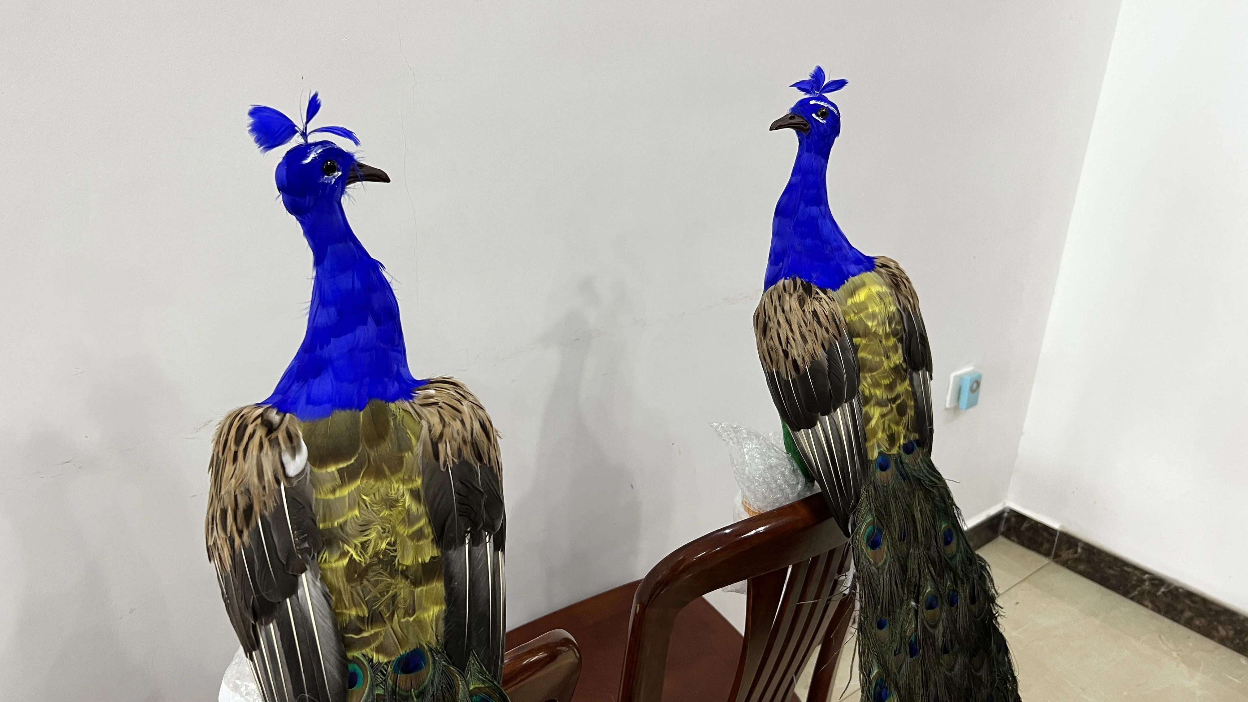 Big Artificial Peacock Animal Birds Statue Home Festival Christmas Peacock Feathers Gifts Wedding Decoration