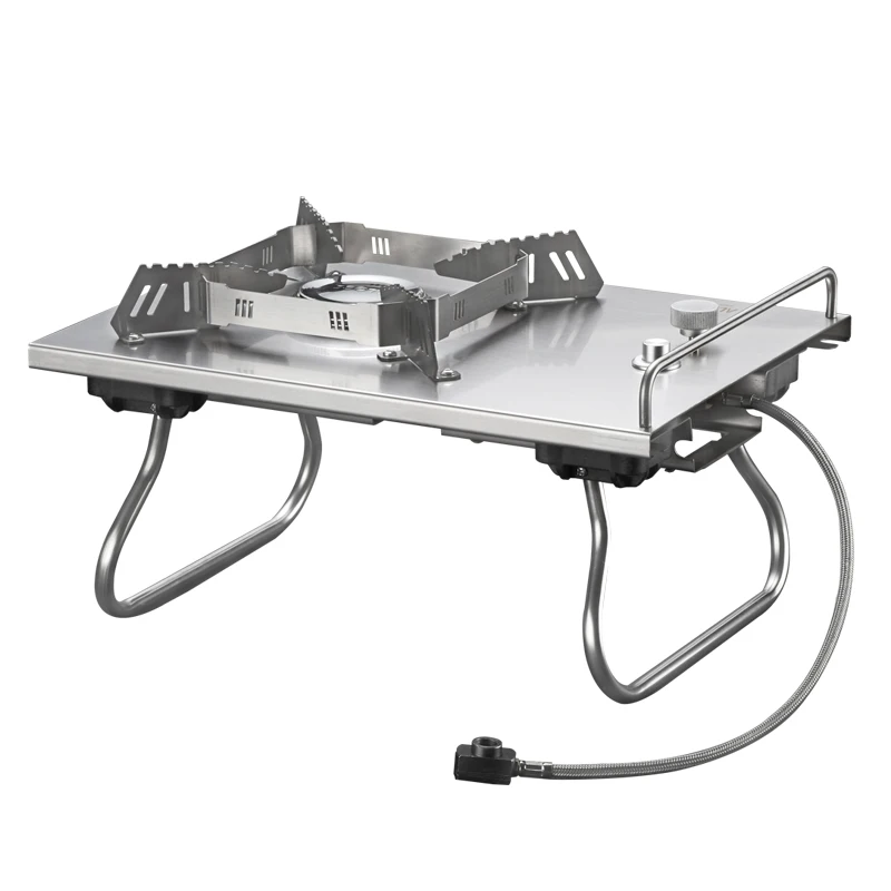 Kingpool High Power Outdoor Portable BBQ Tabletop Gas Stove Butane Propane Burner Table IGT Stove Lightweight Camping Gas Stove