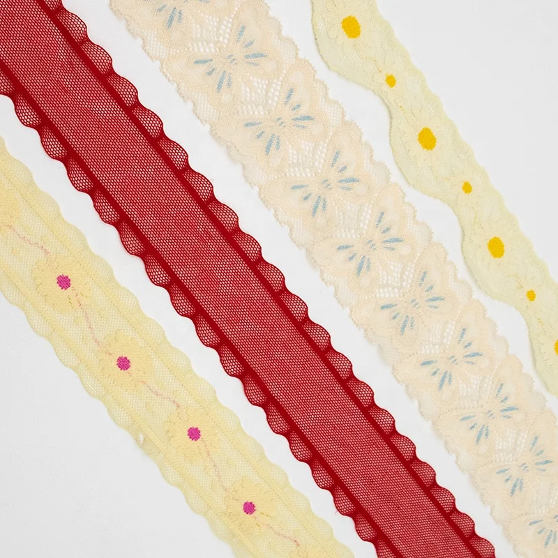 Floral Pattern Fabric Lace Elastic Ribbon Bilateral Handicrafts Embroidered Net Lace Trim For DIY Sewing Clothing Accessories