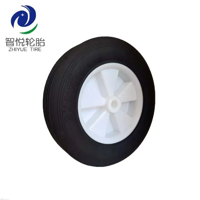 8x1.75 solid rubber wheel/farm wagon wheels/lawn mower tires rubber semi pneumatic