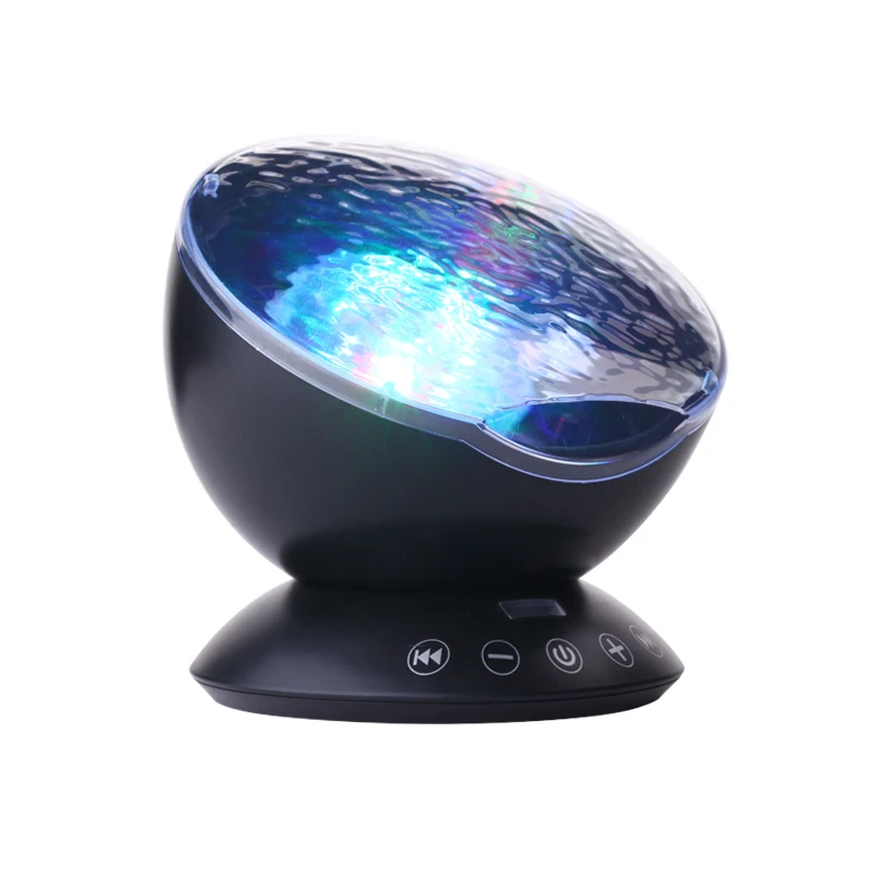 Intelligent ocean projection lamp portable desktop colorful LED bedroom USB  projection lamp sleeping music Remote control