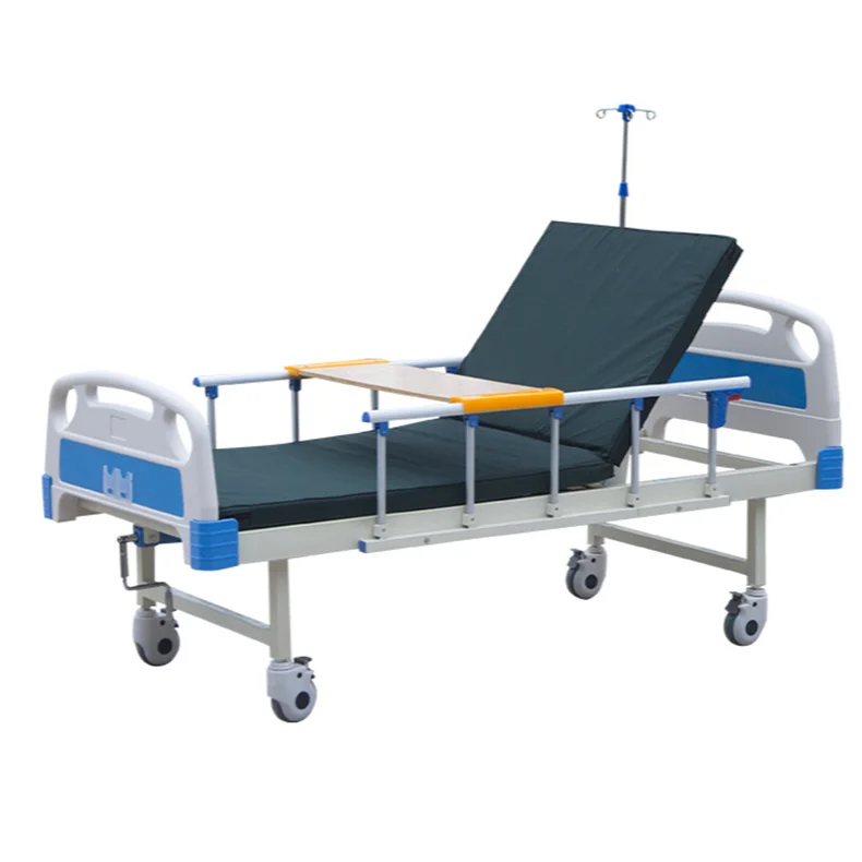 
Factory Wholesale ABS Manual Nursing Bed Multi-Function Medical Patient Cheap 1 Crank Manual Hospital Bed 