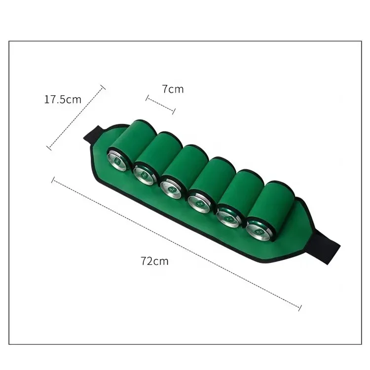 Custom sports Fanny pack multi-color  6 bottles of Neopre material cover rubber 6 beer capacity pocket Fanny pack conven