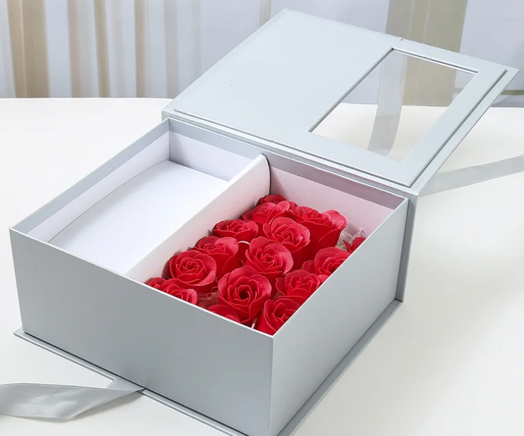 Wholesale Popular Luxury Custom Logo Printed Cardboard Flower Packaging Box