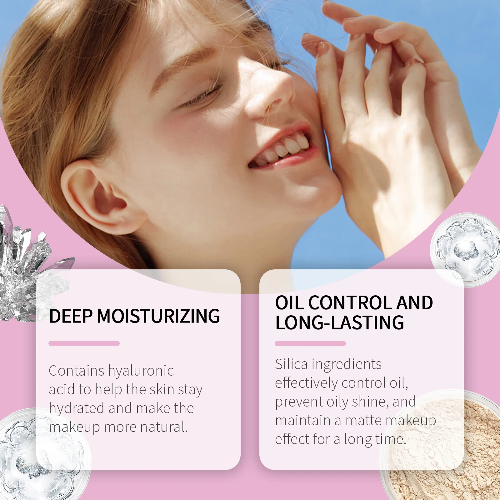 OEM 6g Matte Finish Oil Control and Shine-free Set and Bake Powder