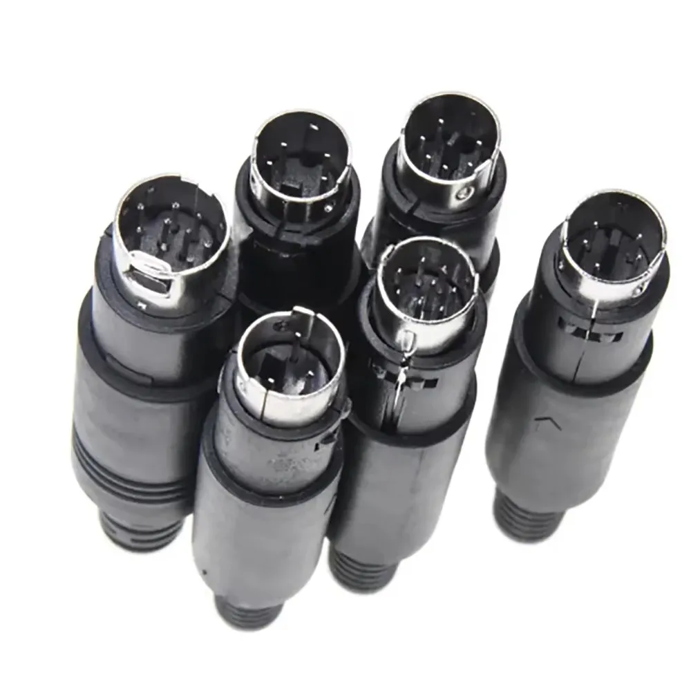 Mini DIN Plug 3/4/5/6/7/8 PIN Chassis Cable Mount Male Female Socket 3-8Pin Welding Wire S Terminal Mini PS2 Male Connector