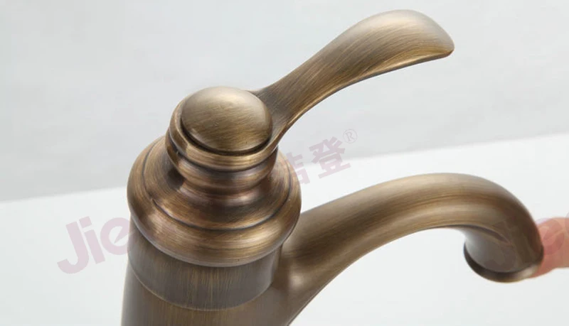 Tea pot style faucet brass bathroom antique taps (U32)