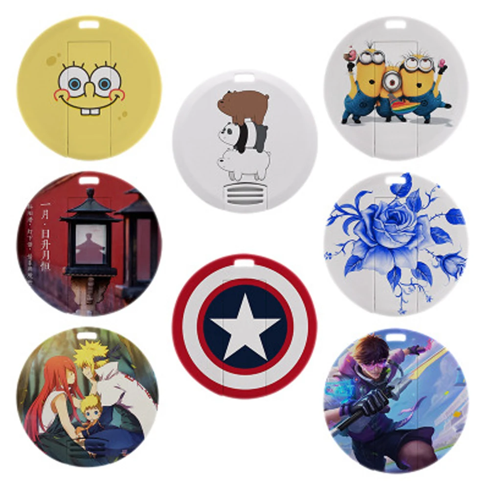Digibloom Custom Logo Round Shape Usb 2.0 3.0 8GB 16GB 32GB Business Credit Card USB Flash Card Pen Drive