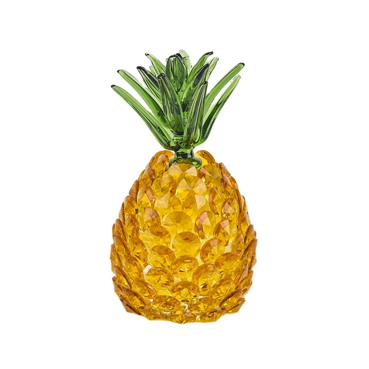 Home Decoration Crystal Ornaments Pineapple Crystal Pineapple Porch Wine Cabinet Artificial Crystal Lucky Decoration Gift