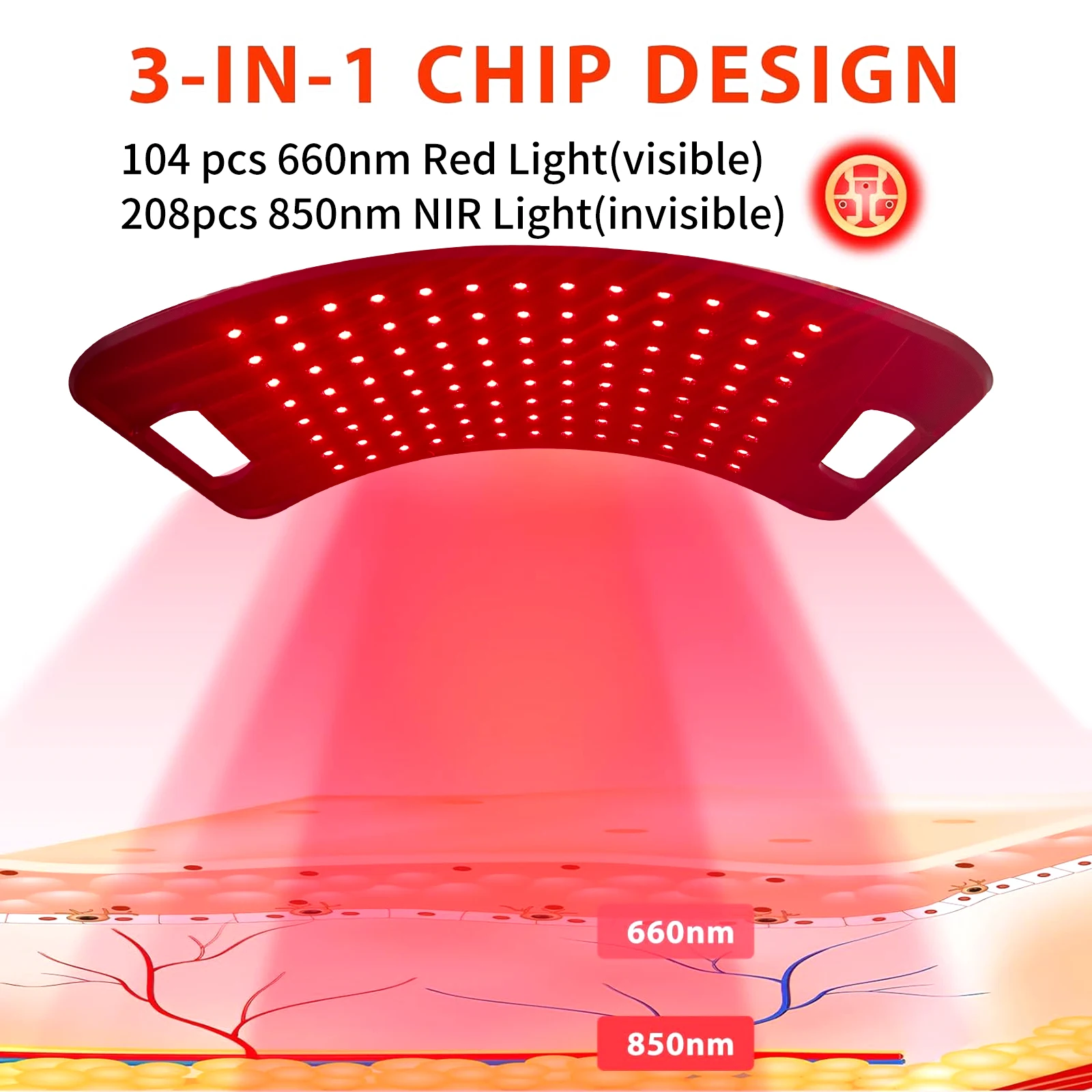 Kingbrite pain relief red light therapy lamp with stand Red Light Therapy Panel 24w instrument for face red light therapy