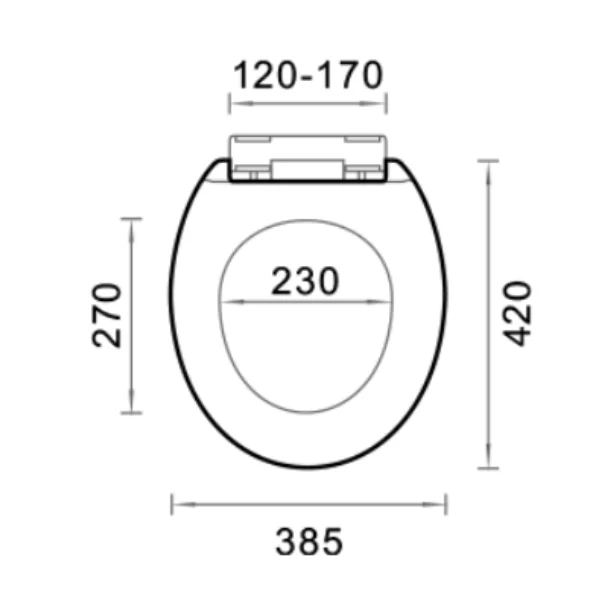 Easy to disassemble, pressure-resistant thickened round toilet seat cover suitable for public places