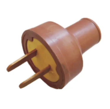 
two pins brown rubber plug 