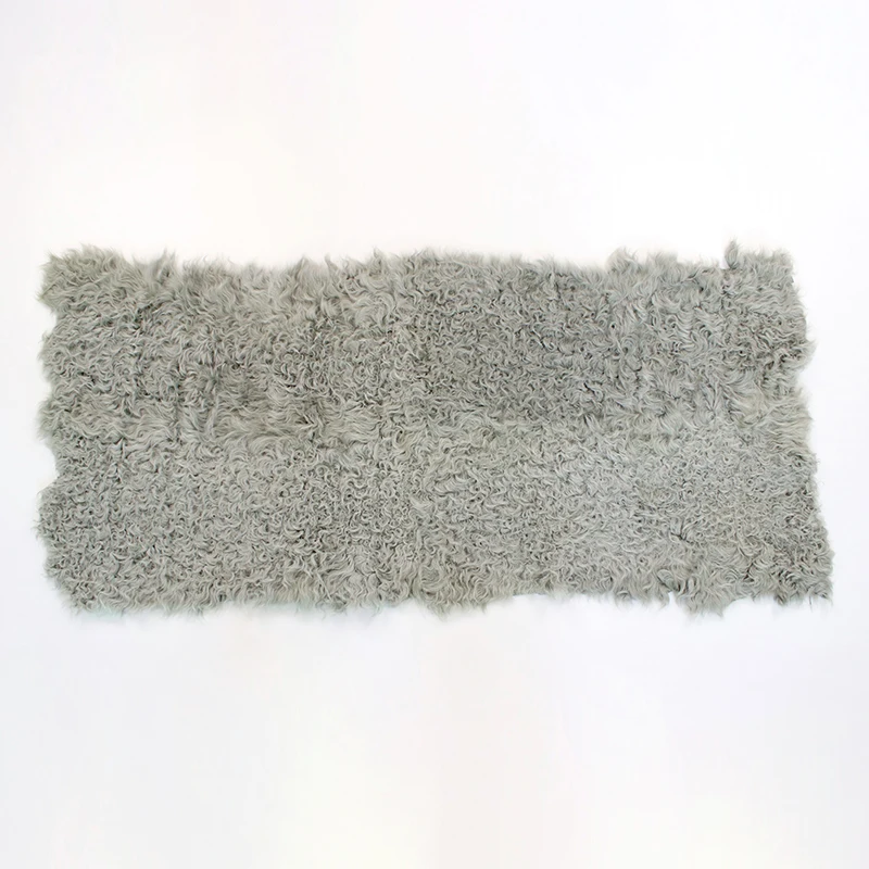 Новое поступление мех овчины мягкий длинный вьющиеся из монгольской овечьей овчина для домашнего декора