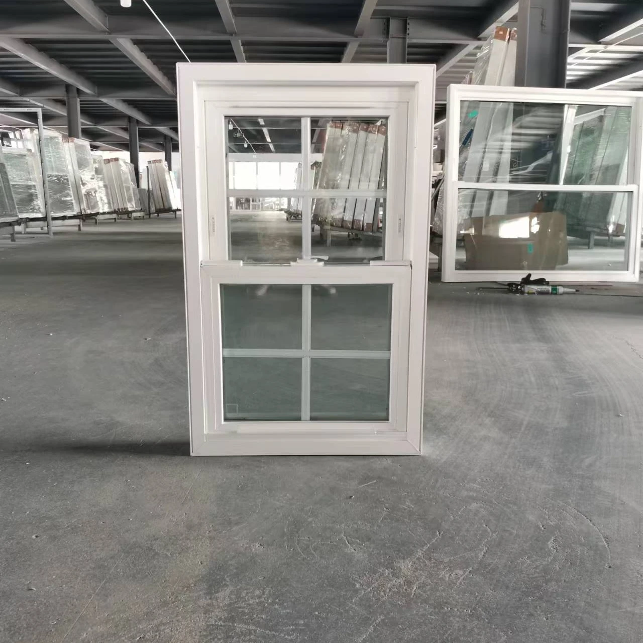 American style black and white vinyl double hung windows single hung windows with low e glass and nailing fin