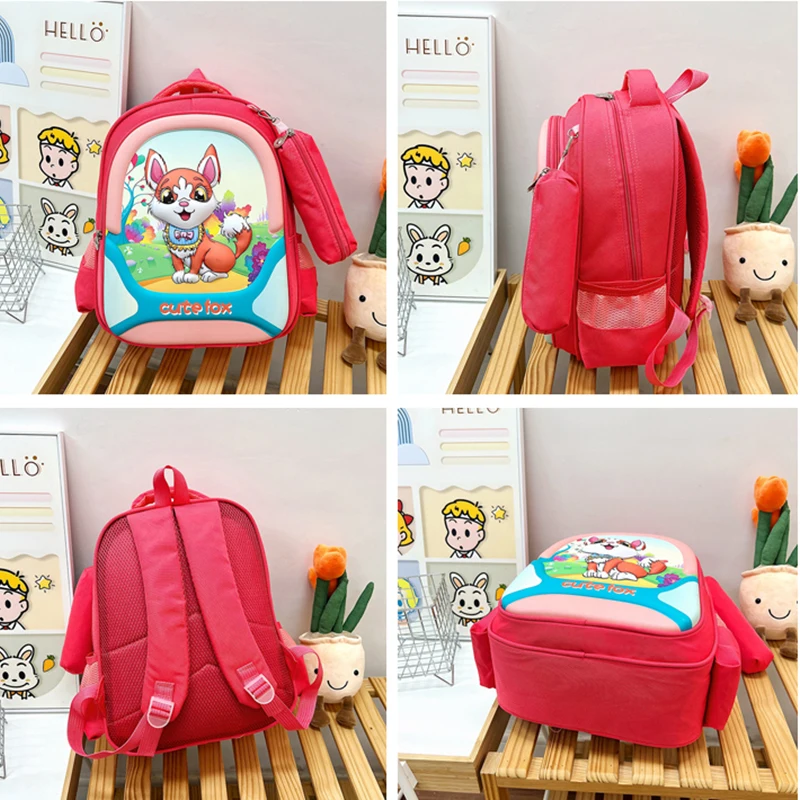 New Arrival Waterproof Nylon Cute Cartoon Bag Back Pack Children Schoolbag Backpack Kids Bag School Bags With Pencil Box