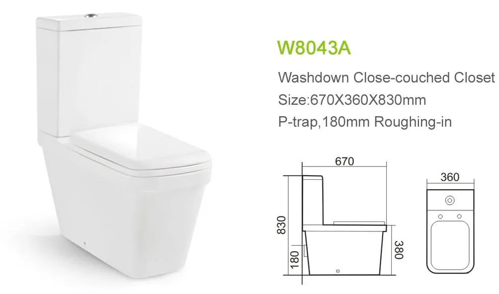 Bathroom sanitary ware toilet bowl water closet S trap ceramic cheap wc toilet
