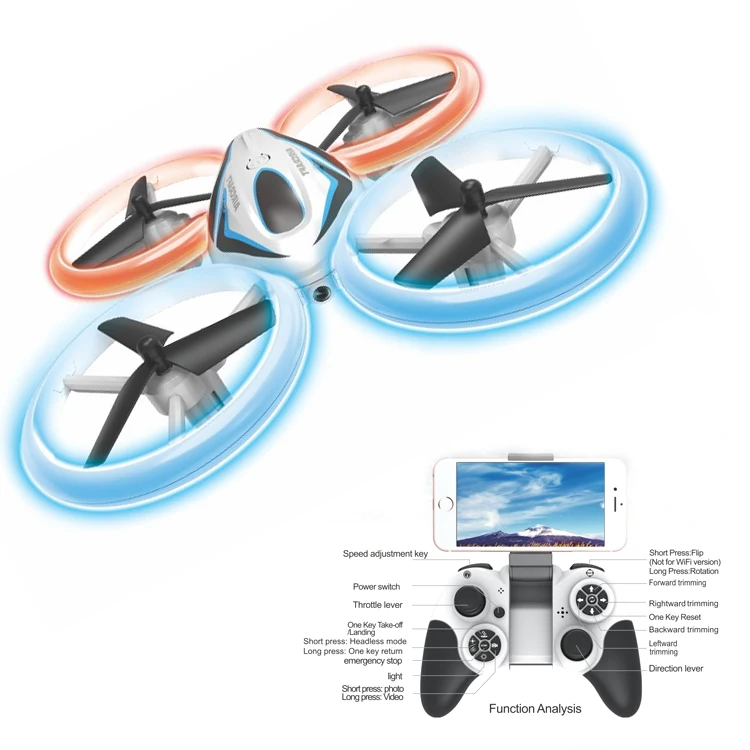 Best Gifts Radio Control Professional Drone RC Quadcopter Drone Remote Control Drone Toys With Altitude Hold &Led Color Lights