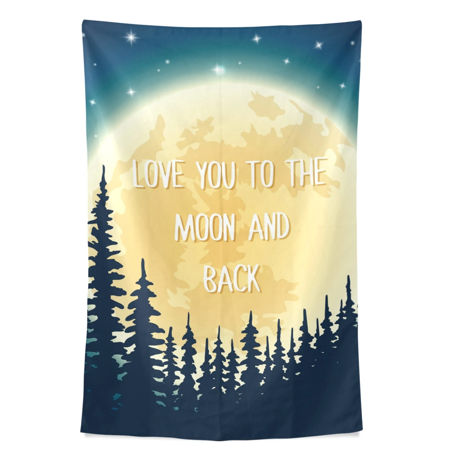 Factory price 60*90inch hanging tapestry wall beautiful moon custom design wall hanging fabric tapestry on sale