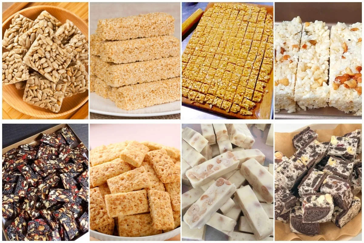 Food Machinery Nougat Production Line Snack Automatic Chakima Peanut Candy Cereal Bar Maker Peanut Brittle Machine