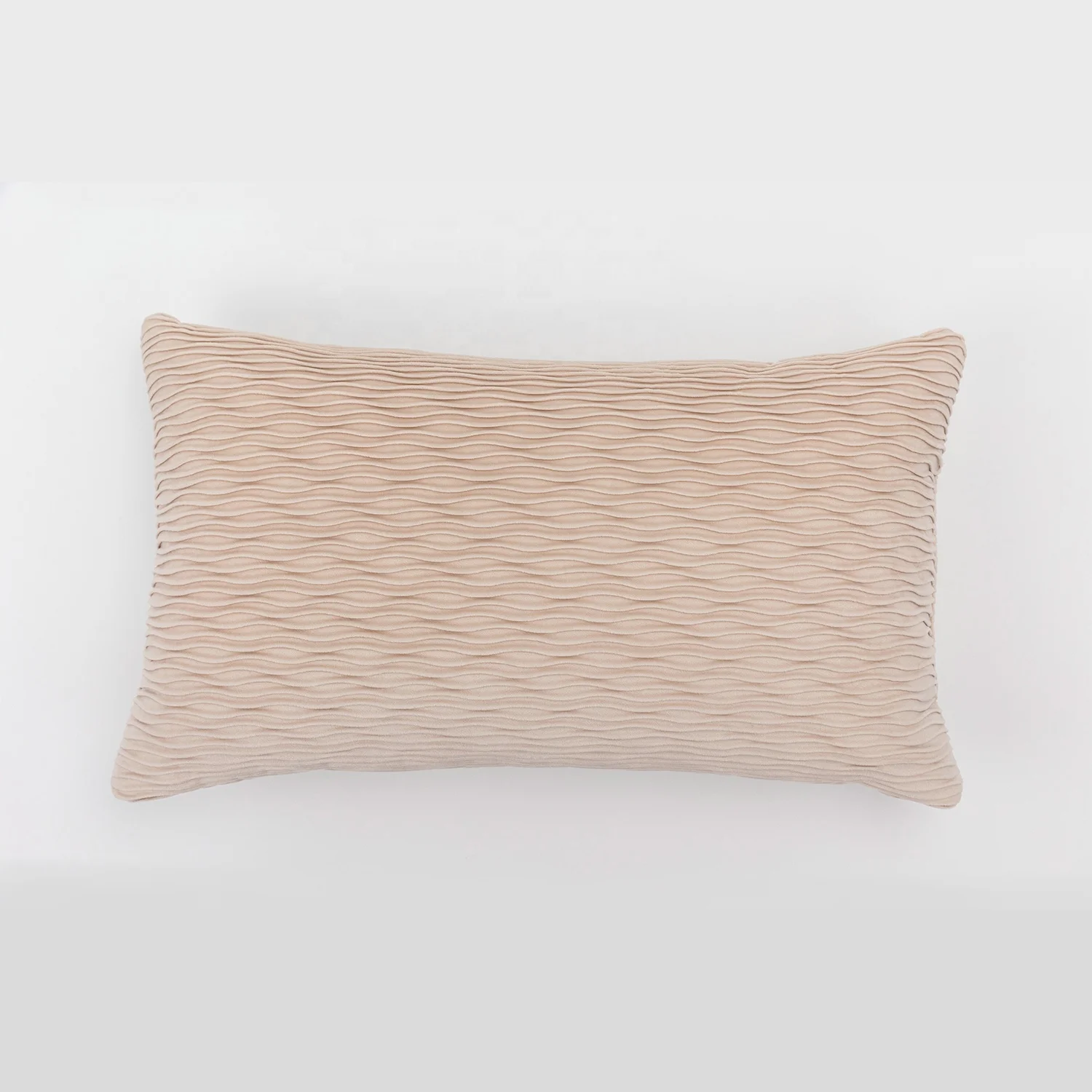 Outdoor Sofa Living Room Pinch Pleat Rectangle Striped Lumbar Crinkle Luxury wrinkle Toss Decoration Cushion