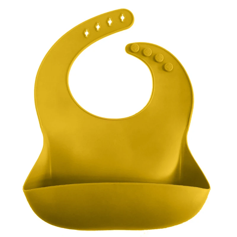 Wholesale silicone baby bibs with big  crumb ctacher