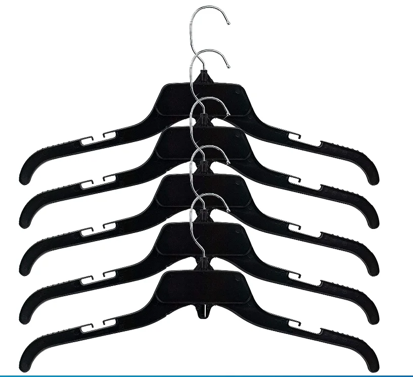Hangon Plastic with Notches Shirt Hangers Plastic Hanger  Adjustable Clips