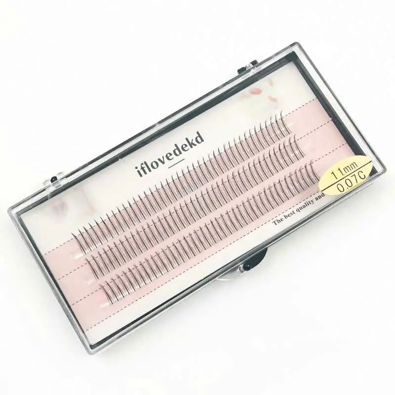 Private Label Brown Matte Ellipse flat eyelash extension soft tips light weight ellipse lash individual eyelash extension