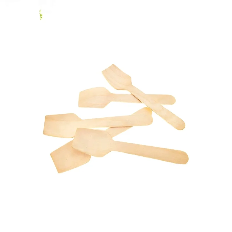 70mm Take Away Tableware Wooden Teaspoon Spoons Dinner Spoon Eco-friendly Wood for Sale Natrual Compostable Disposable Birch